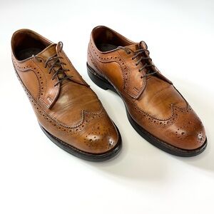 Allen Edmonds Mens Shoes Size 8 D Brown Wingtip Brogue Dress Leather Oxford USA